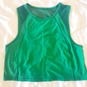 Lululemon cropped tank top green